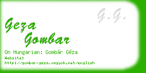 geza gombar business card