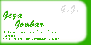 geza gombar business card